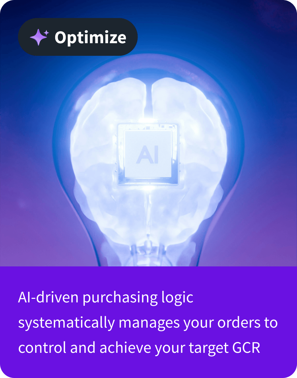 Optimize: AI-driven purchasing to control and achieve your target GCR